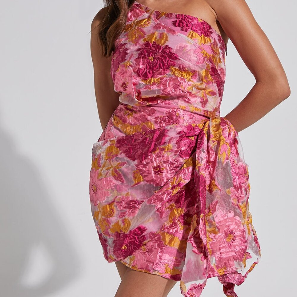Showpo Brailey Mini Dress One Shoulder Wrap